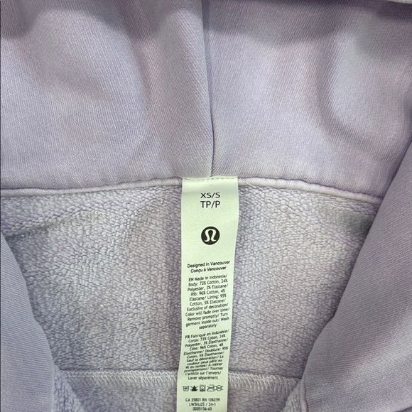 Lululemon Lavender Scuba Oversized Half-Zip Hoodie ~ Women's Size X-small/Small - Picture 5 of 8